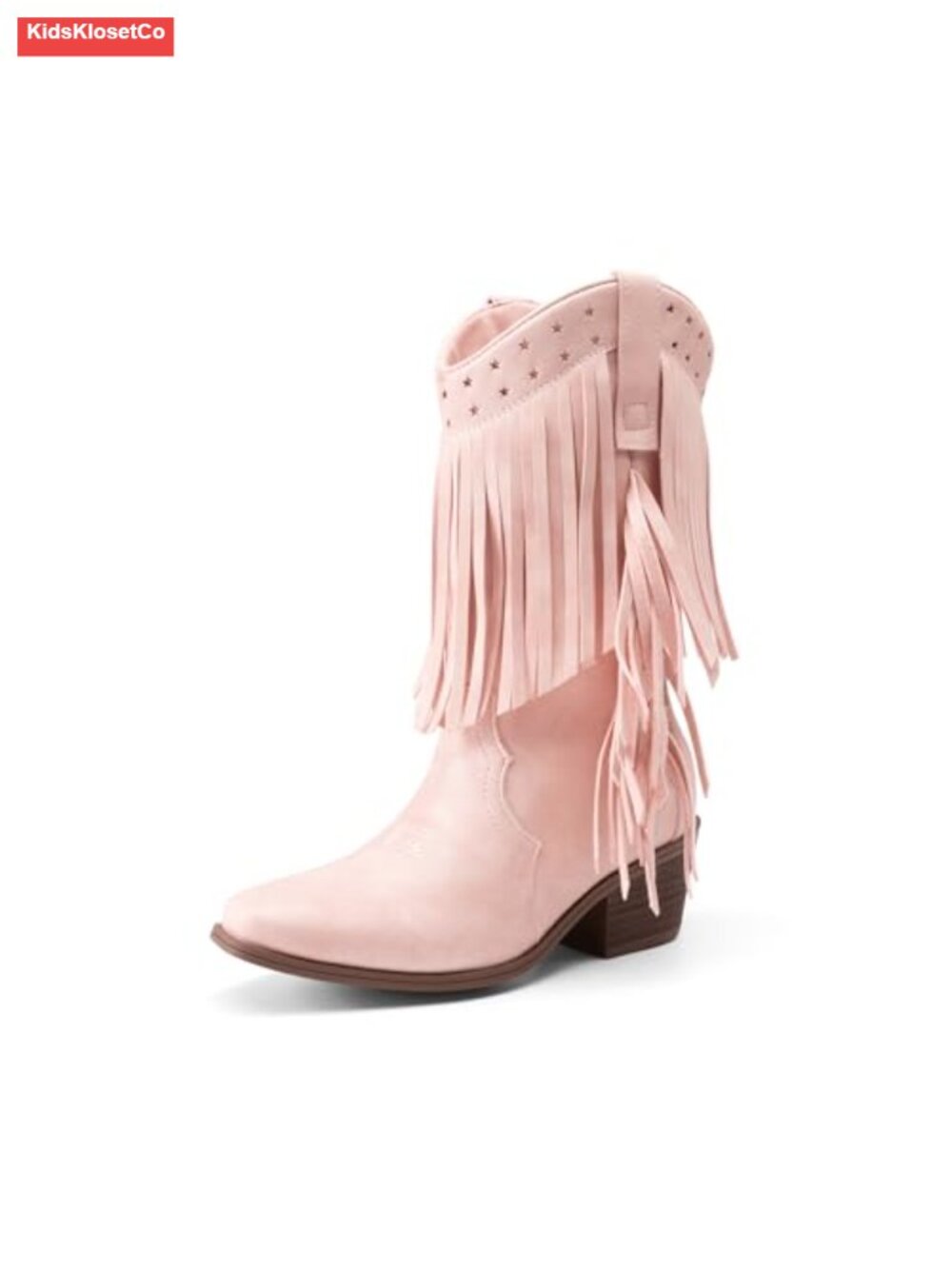 Girls Cowboy Boots with Tassel Fringe Calf High Western Boots